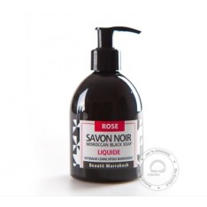 Czarne mydło naturalne w płynie różane